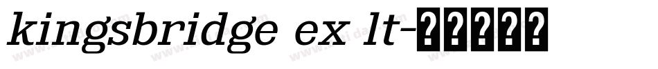 kingsbridge ex lt字体转换